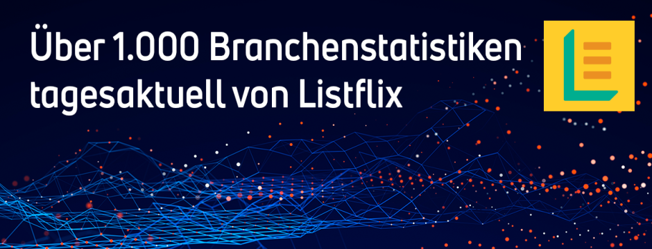 Teaserbild über 1.000 Branchenstatistiken bei Listflix